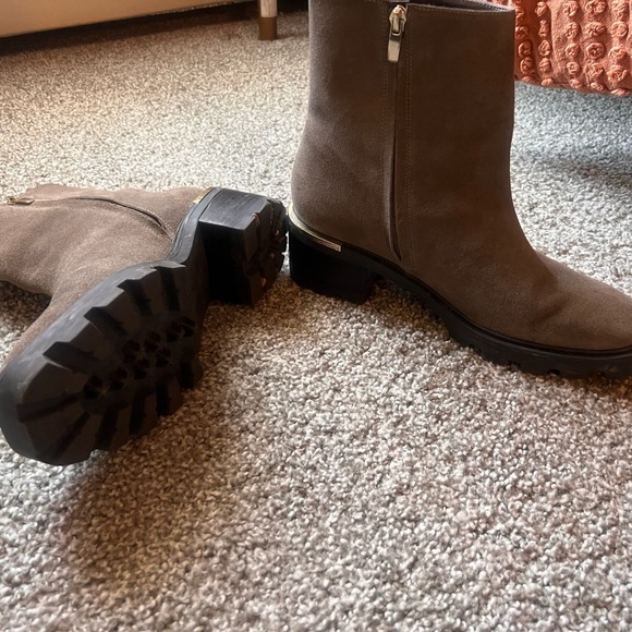 Gently used gray suede booties - Picture 3 of 5